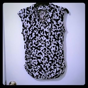 Black and white blouse